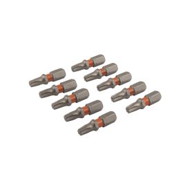 Torx schroefbit 25 mm TX-25 oranje 10 stuks