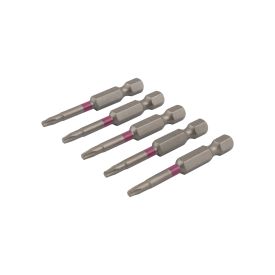 Torx schroefbit 50 mm TX-10 roze 5 stuks