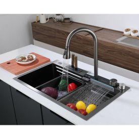 Gootsteen 75 cm met kraan, sproeifuncties en display - WAHLBACH
