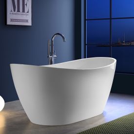 Yarae Vrijstaand bad 180 x 80 cm wit glanzend ovaal - Wahlbach