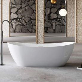 Zaylee II Vrijstaand bad 170 x 72 cm mat wit ovaal - Wahlbach
