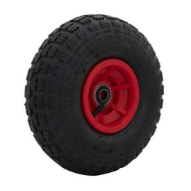 Wheel with pneumatic tire 4.10/3.50-4 hub hole Ã˜16 mm plastic rim