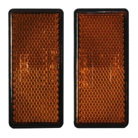 Reflector rechthoek oranje plak set van 2 stuks - TRAILERGEAR