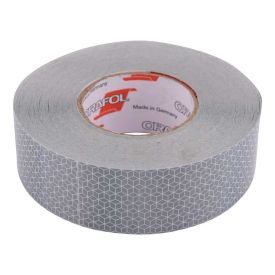 Reflecterende tape 50 m grijs