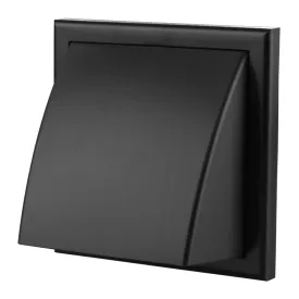 Ventilatierooster met kap zwart 154 x 154 mm | Ø 150 mm