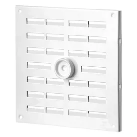 Rooster aluminium afsluitbaar 155x155 mm - draaiknop