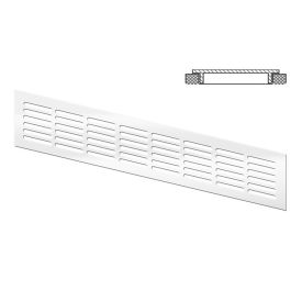 Ventilatierooster aluminium wit 400x80 mm