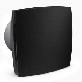 Badkamer ventilator vochtsensor/timer ø125 mm mat zwart Silent