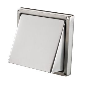 Ventilatierooster met kap RVS 180 x 180 mm voor ventilatiebuis Ø 125 mm