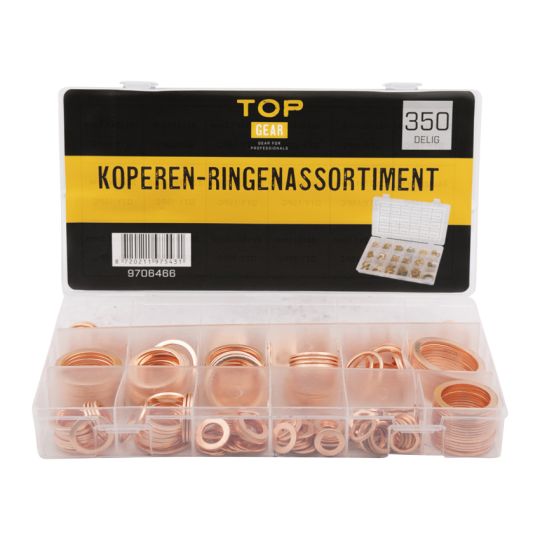 Koperen ringen assortiment 350-delig - TOPGEAR