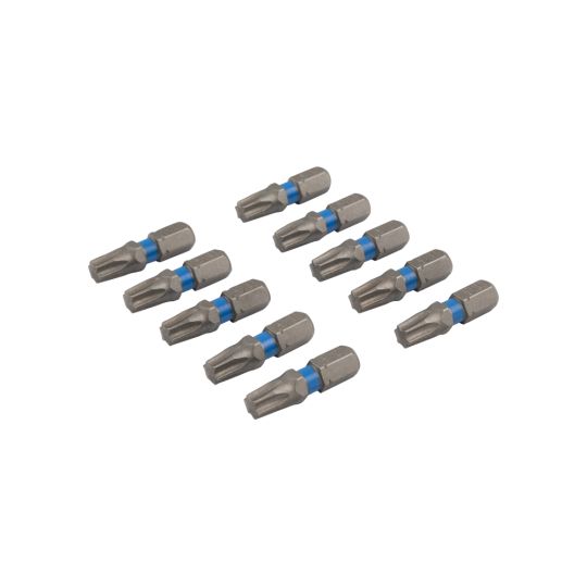 Torx schroefbit 25 mm TX-30 blauw 10 stuks