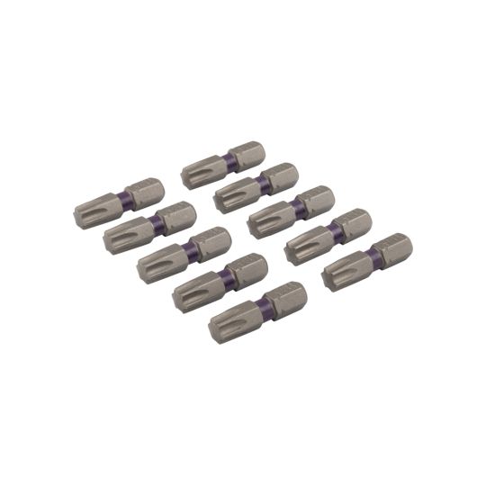 Torx schroefbit 25 mm TX-40 paars 10 stuks