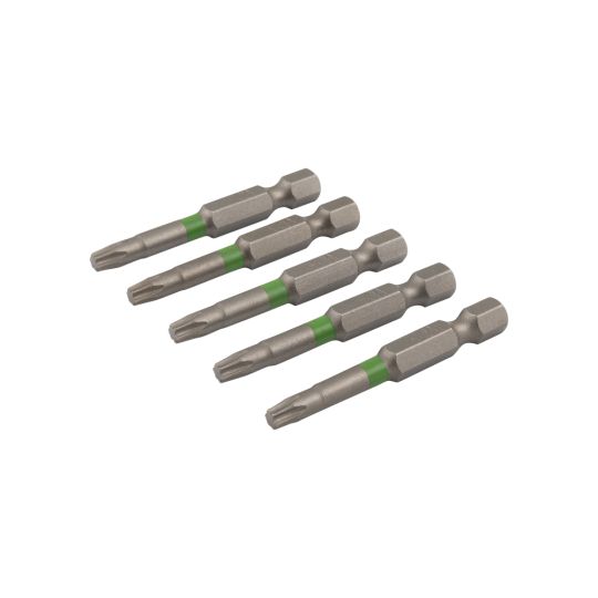 Torx schroefbit 50 mm TX-20 groen 5 stuks