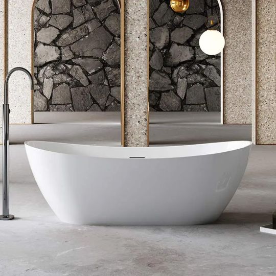 Zaylee II Vrijstaand bad 170 x 72 cm mat wit ovaal - Wahlbach