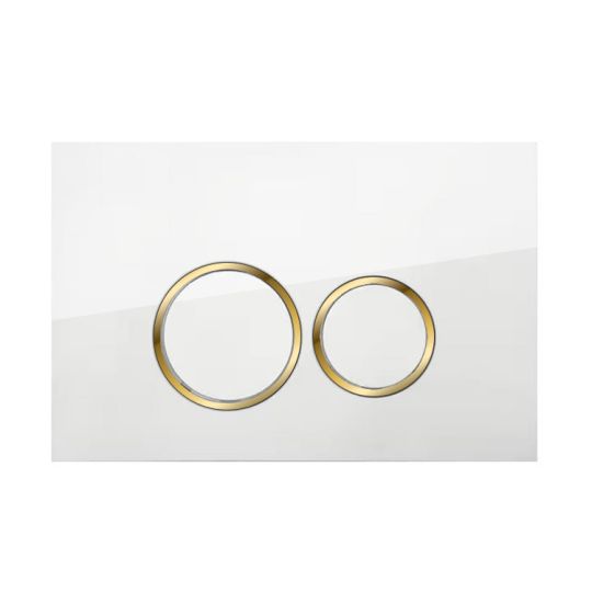 Bedieningspaneel wit/goud glans voor Geberit Duofix UP320