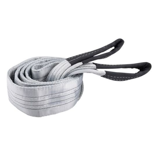 Hijsband 4 ton, grijs, 4 meter, dubbel gelaagd, lussen - TRAILERGEAR