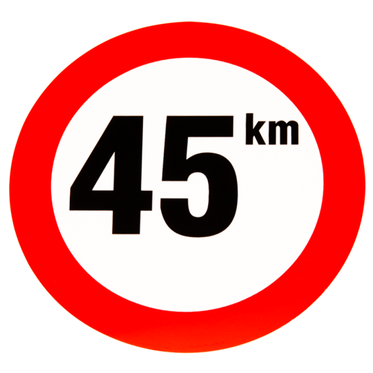 Sticker 45 km