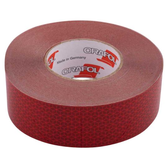 Reflecterende tape 50 m rood