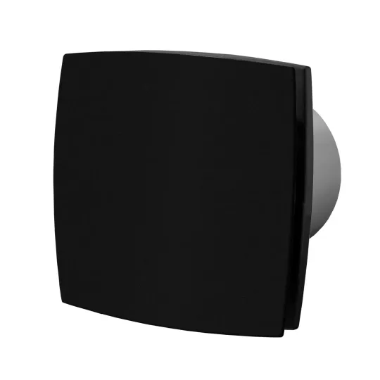 Badkamer ventilator timer ø100 mm mat zwart Silent