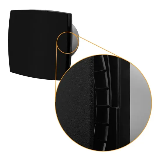 Badkamer ventilator vochtsensor/timer ø100 mm mat zwart Silent