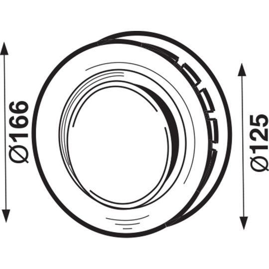 Afzuigventiel kunststof wit 125 mm