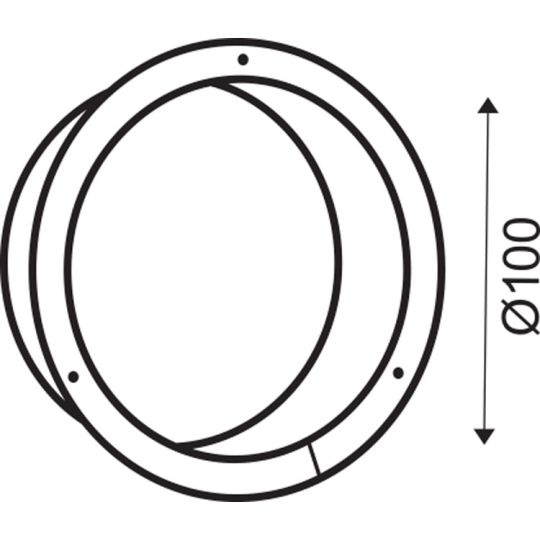 Ventilatiebuis ø100 mm aansluitstuk