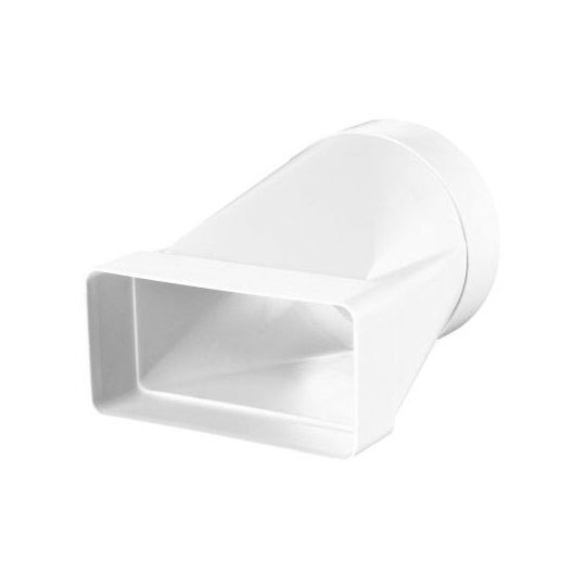 Ventilatiekanaal verloopstuk vlak 110x54 mm > ø100 mm