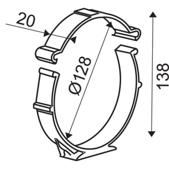 Ventilatiebuis ø125 mm buisbeugel