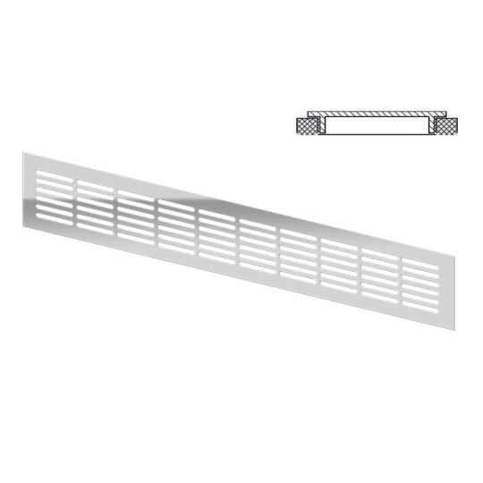 Ventilatierooster aluminium 480x80 mm