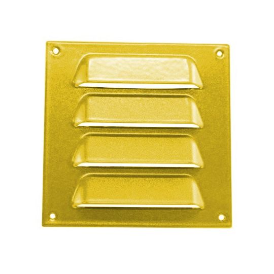 Schoepenrooster aluminium goudkleurig 70x70 mm