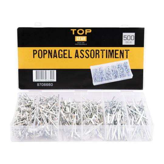 Popnagel assortiment 500-delig - TOPGEAR